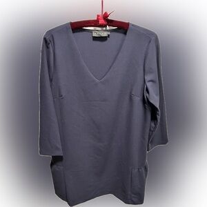 Hatch Heidi navy ruffle tunic mini dress, sz M (D1)